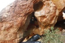 Bouldering in Hueco Tanks on 01/12/2019 with Blue Lizard Climbing and Yoga

Filename: SRM_20190112_1808460.jpg
Aperture: f/2.8
Shutter Speed: 1/125
Body: Canon EOS-1D Mark II
Lens: Canon EF 16-35mm f/2.8 L