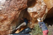 Bouldering in Hueco Tanks on 01/12/2019 with Blue Lizard Climbing and Yoga

Filename: SRM_20190112_1814100.jpg
Aperture: f/2.8
Shutter Speed: 1/100
Body: Canon EOS-1D Mark II
Lens: Canon EF 16-35mm f/2.8 L