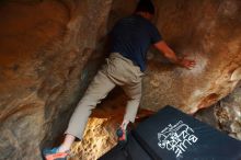 Bouldering in Hueco Tanks on 01/12/2019 with Blue Lizard Climbing and Yoga

Filename: SRM_20190112_1816080.jpg
Aperture: f/2.8
Shutter Speed: 1/80
Body: Canon EOS-1D Mark II
Lens: Canon EF 16-35mm f/2.8 L