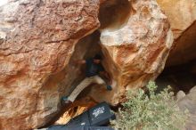 Bouldering in Hueco Tanks on 01/12/2019 with Blue Lizard Climbing and Yoga

Filename: SRM_20190112_1817070.jpg
Aperture: f/2.8
Shutter Speed: 1/80
Body: Canon EOS-1D Mark II
Lens: Canon EF 16-35mm f/2.8 L