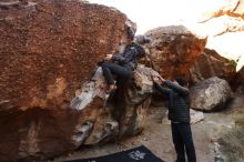 Bouldering in Hueco Tanks on 01/13/2019 with Blue Lizard Climbing and Yoga

Filename: SRM_20190113_1028170.jpg
Aperture: f/5.6
Shutter Speed: 1/250
Body: Canon EOS-1D Mark II
Lens: Canon EF 16-35mm f/2.8 L