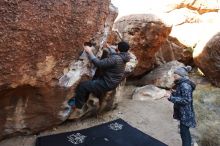 Bouldering in Hueco Tanks on 01/13/2019 with Blue Lizard Climbing and Yoga

Filename: SRM_20190113_1032120.jpg
Aperture: f/4.5
Shutter Speed: 1/200
Body: Canon EOS-1D Mark II
Lens: Canon EF 16-35mm f/2.8 L