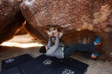 Bouldering in Hueco Tanks on 01/13/2019 with Blue Lizard Climbing and Yoga

Filename: SRM_20190113_1047380.jpg
Aperture: f/4.0
Shutter Speed: 1/320
Body: Canon EOS-1D Mark II
Lens: Canon EF 16-35mm f/2.8 L