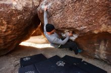 Bouldering in Hueco Tanks on 01/13/2019 with Blue Lizard Climbing and Yoga

Filename: SRM_20190113_1047550.jpg
Aperture: f/4.0
Shutter Speed: 1/320
Body: Canon EOS-1D Mark II
Lens: Canon EF 16-35mm f/2.8 L