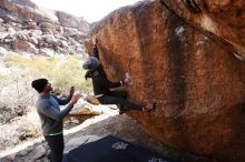 Bouldering in Hueco Tanks on 01/13/2019 with Blue Lizard Climbing and Yoga

Filename: SRM_20190113_1107500.jpg
Aperture: f/5.6
Shutter Speed: 1/320
Body: Canon EOS-1D Mark II
Lens: Canon EF 16-35mm f/2.8 L