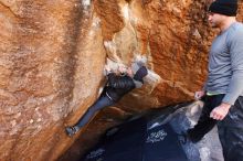 Bouldering in Hueco Tanks on 01/13/2019 with Blue Lizard Climbing and Yoga

Filename: SRM_20190113_1139190.jpg
Aperture: f/5.0
Shutter Speed: 1/200
Body: Canon EOS-1D Mark II
Lens: Canon EF 16-35mm f/2.8 L