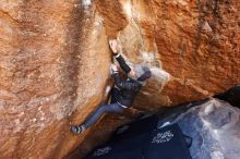 Bouldering in Hueco Tanks on 01/13/2019 with Blue Lizard Climbing and Yoga

Filename: SRM_20190113_1142270.jpg
Aperture: f/5.0
Shutter Speed: 1/200
Body: Canon EOS-1D Mark II
Lens: Canon EF 16-35mm f/2.8 L