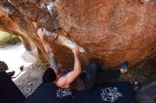 Bouldering in Hueco Tanks on 01/13/2019 with Blue Lizard Climbing and Yoga

Filename: SRM_20190113_1155220.jpg
Aperture: f/5.6
Shutter Speed: 1/320
Body: Canon EOS-1D Mark II
Lens: Canon EF 16-35mm f/2.8 L