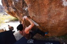 Bouldering in Hueco Tanks on 01/13/2019 with Blue Lizard Climbing and Yoga

Filename: SRM_20190113_1155320.jpg
Aperture: f/5.6
Shutter Speed: 1/400
Body: Canon EOS-1D Mark II
Lens: Canon EF 16-35mm f/2.8 L