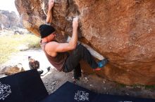 Bouldering in Hueco Tanks on 01/13/2019 with Blue Lizard Climbing and Yoga

Filename: SRM_20190113_1155400.jpg
Aperture: f/5.6
Shutter Speed: 1/320
Body: Canon EOS-1D Mark II
Lens: Canon EF 16-35mm f/2.8 L