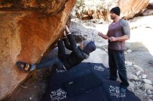 Bouldering in Hueco Tanks on 01/13/2019 with Blue Lizard Climbing and Yoga

Filename: SRM_20190113_1204290.jpg
Aperture: f/5.6
Shutter Speed: 1/320
Body: Canon EOS-1D Mark II
Lens: Canon EF 16-35mm f/2.8 L