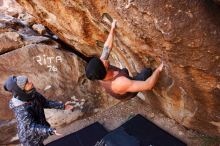 Bouldering in Hueco Tanks on 01/13/2019 with Blue Lizard Climbing and Yoga

Filename: SRM_20190113_1212380.jpg
Aperture: f/4.0
Shutter Speed: 1/250
Body: Canon EOS-1D Mark II
Lens: Canon EF 16-35mm f/2.8 L