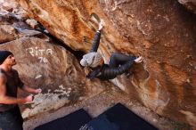 Bouldering in Hueco Tanks on 01/13/2019 with Blue Lizard Climbing and Yoga

Filename: SRM_20190113_1216410.jpg
Aperture: f/3.2
Shutter Speed: 1/400
Body: Canon EOS-1D Mark II
Lens: Canon EF 16-35mm f/2.8 L