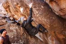 Bouldering in Hueco Tanks on 01/13/2019 with Blue Lizard Climbing and Yoga

Filename: SRM_20190113_1216560.jpg
Aperture: f/3.2
Shutter Speed: 1/400
Body: Canon EOS-1D Mark II
Lens: Canon EF 16-35mm f/2.8 L