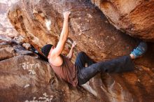 Bouldering in Hueco Tanks on 01/13/2019 with Blue Lizard Climbing and Yoga

Filename: SRM_20190113_1218330.jpg
Aperture: f/3.2
Shutter Speed: 1/400
Body: Canon EOS-1D Mark II
Lens: Canon EF 16-35mm f/2.8 L