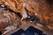 Bouldering in Hueco Tanks on 01/13/2019 with Blue Lizard Climbing and Yoga

Filename: SRM_20190113_1220230.jpg
Aperture: f/3.2
Shutter Speed: 1/400
Body: Canon EOS-1D Mark II
Lens: Canon EF 16-35mm f/2.8 L