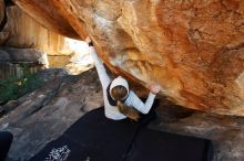Bouldering in Hueco Tanks on 01/13/2019 with Blue Lizard Climbing and Yoga

Filename: SRM_20190113_1439470.jpg
Aperture: f/5.0
Shutter Speed: 1/250
Body: Canon EOS-1D Mark II
Lens: Canon EF 16-35mm f/2.8 L