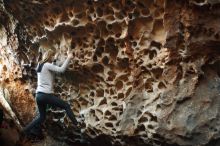 Bouldering in Hueco Tanks on 01/13/2019 with Blue Lizard Climbing and Yoga

Filename: SRM_20190113_1617000.jpg
Aperture: f/2.2
Shutter Speed: 1/80
Body: Canon EOS-1D Mark II
Lens: Canon EF 50mm f/1.8 II