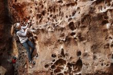 Bouldering in Hueco Tanks on 01/13/2019 with Blue Lizard Climbing and Yoga

Filename: SRM_20190113_1618490.jpg
Aperture: f/2.8
Shutter Speed: 1/100
Body: Canon EOS-1D Mark II
Lens: Canon EF 50mm f/1.8 II