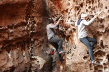 Bouldering in Hueco Tanks on 01/13/2019 with Blue Lizard Climbing and Yoga

Filename: SRM_20190113_1619030.jpg
Aperture: f/2.8
Shutter Speed: 1/50
Body: Canon EOS-1D Mark II
Lens: Canon EF 50mm f/1.8 II