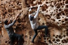 Bouldering in Hueco Tanks on 01/13/2019 with Blue Lizard Climbing and Yoga

Filename: SRM_20190113_1619280.jpg
Aperture: f/2.8
Shutter Speed: 1/125
Body: Canon EOS-1D Mark II
Lens: Canon EF 50mm f/1.8 II