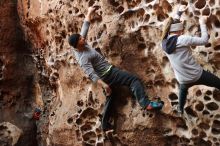 Bouldering in Hueco Tanks on 01/13/2019 with Blue Lizard Climbing and Yoga

Filename: SRM_20190113_1619380.jpg
Aperture: f/2.8
Shutter Speed: 1/100
Body: Canon EOS-1D Mark II
Lens: Canon EF 50mm f/1.8 II