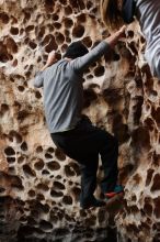 Bouldering in Hueco Tanks on 01/13/2019 with Blue Lizard Climbing and Yoga

Filename: SRM_20190113_1620000.jpg
Aperture: f/2.8
Shutter Speed: 1/125
Body: Canon EOS-1D Mark II
Lens: Canon EF 50mm f/1.8 II