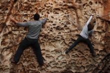 Bouldering in Hueco Tanks on 01/13/2019 with Blue Lizard Climbing and Yoga

Filename: SRM_20190113_1620150.jpg
Aperture: f/4.0
Shutter Speed: 1/100
Body: Canon EOS-1D Mark II
Lens: Canon EF 50mm f/1.8 II