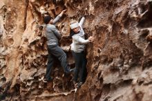 Bouldering in Hueco Tanks on 01/13/2019 with Blue Lizard Climbing and Yoga

Filename: SRM_20190113_1621310.jpg
Aperture: f/2.8
Shutter Speed: 1/80
Body: Canon EOS-1D Mark II
Lens: Canon EF 50mm f/1.8 II