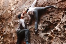 Bouldering in Hueco Tanks on 01/13/2019 with Blue Lizard Climbing and Yoga

Filename: SRM_20190113_1622270.jpg
Aperture: f/2.8
Shutter Speed: 1/60
Body: Canon EOS-1D Mark II
Lens: Canon EF 50mm f/1.8 II