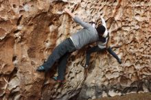 Bouldering in Hueco Tanks on 01/13/2019 with Blue Lizard Climbing and Yoga

Filename: SRM_20190113_1626340.jpg
Aperture: f/3.5
Shutter Speed: 1/50
Body: Canon EOS-1D Mark II
Lens: Canon EF 50mm f/1.8 II