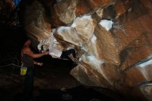 Bouldering in Hueco Tanks on 01/13/2019 with Blue Lizard Climbing and Yoga

Filename: SRM_20190113_1737360.jpg
Aperture: f/8.0
Shutter Speed: 1/250
Body: Canon EOS-1D Mark II
Lens: Canon EF 16-35mm f/2.8 L