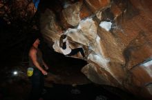 Bouldering in Hueco Tanks on 01/13/2019 with Blue Lizard Climbing and Yoga

Filename: SRM_20190113_1737410.jpg
Aperture: f/8.0
Shutter Speed: 1/250
Body: Canon EOS-1D Mark II
Lens: Canon EF 16-35mm f/2.8 L