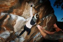 Bouldering in Hueco Tanks on 01/13/2019 with Blue Lizard Climbing and Yoga

Filename: SRM_20190113_1752390.jpg
Aperture: f/8.0
Shutter Speed: 1/250
Body: Canon EOS-1D Mark II
Lens: Canon EF 16-35mm f/2.8 L