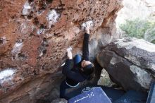 Bouldering in Hueco Tanks on 01/14/2019 with Blue Lizard Climbing and Yoga

Filename: SRM_20190114_1015540.jpg
Aperture: f/3.5
Shutter Speed: 1/160
Body: Canon EOS-1D Mark II
Lens: Canon EF 16-35mm f/2.8 L