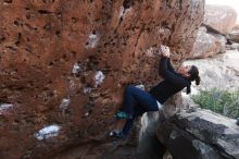 Bouldering in Hueco Tanks on 01/14/2019 with Blue Lizard Climbing and Yoga

Filename: SRM_20190114_1016100.jpg
Aperture: f/5.0
Shutter Speed: 1/160
Body: Canon EOS-1D Mark II
Lens: Canon EF 16-35mm f/2.8 L