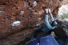 Bouldering in Hueco Tanks on 01/14/2019 with Blue Lizard Climbing and Yoga

Filename: SRM_20190114_1018060.jpg
Aperture: f/4.5
Shutter Speed: 1/160
Body: Canon EOS-1D Mark II
Lens: Canon EF 16-35mm f/2.8 L