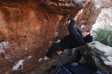 Bouldering in Hueco Tanks on 01/14/2019 with Blue Lizard Climbing and Yoga

Filename: SRM_20190114_1030520.jpg
Aperture: f/4.5
Shutter Speed: 1/200
Body: Canon EOS-1D Mark II
Lens: Canon EF 16-35mm f/2.8 L