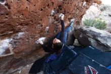 Bouldering in Hueco Tanks on 01/14/2019 with Blue Lizard Climbing and Yoga

Filename: SRM_20190114_1044340.jpg
Aperture: f/4.0
Shutter Speed: 1/200
Body: Canon EOS-1D Mark II
Lens: Canon EF 16-35mm f/2.8 L