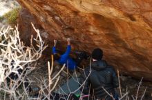 Bouldering in Hueco Tanks on 01/14/2019 with Blue Lizard Climbing and Yoga

Filename: SRM_20190114_1122390.jpg
Aperture: f/4.0
Shutter Speed: 1/250
Body: Canon EOS-1D Mark II
Lens: Canon EF 50mm f/1.8 II