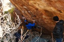 Bouldering in Hueco Tanks on 01/14/2019 with Blue Lizard Climbing and Yoga

Filename: SRM_20190114_1122420.jpg
Aperture: f/4.0
Shutter Speed: 1/250
Body: Canon EOS-1D Mark II
Lens: Canon EF 50mm f/1.8 II