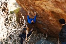 Bouldering in Hueco Tanks on 01/14/2019 with Blue Lizard Climbing and Yoga

Filename: SRM_20190114_1122460.jpg
Aperture: f/4.0
Shutter Speed: 1/250
Body: Canon EOS-1D Mark II
Lens: Canon EF 50mm f/1.8 II