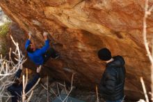 Bouldering in Hueco Tanks on 01/14/2019 with Blue Lizard Climbing and Yoga

Filename: SRM_20190114_1122530.jpg
Aperture: f/4.0
Shutter Speed: 1/250
Body: Canon EOS-1D Mark II
Lens: Canon EF 50mm f/1.8 II