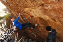 Bouldering in Hueco Tanks on 01/14/2019 with Blue Lizard Climbing and Yoga

Filename: SRM_20190114_1123020.jpg
Aperture: f/4.0
Shutter Speed: 1/250
Body: Canon EOS-1D Mark II
Lens: Canon EF 50mm f/1.8 II