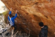 Bouldering in Hueco Tanks on 01/14/2019 with Blue Lizard Climbing and Yoga

Filename: SRM_20190114_1123050.jpg
Aperture: f/4.0
Shutter Speed: 1/250
Body: Canon EOS-1D Mark II
Lens: Canon EF 50mm f/1.8 II