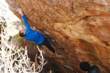 Bouldering in Hueco Tanks on 01/14/2019 with Blue Lizard Climbing and Yoga

Filename: SRM_20190114_1123150.jpg
Aperture: f/4.0
Shutter Speed: 1/250
Body: Canon EOS-1D Mark II
Lens: Canon EF 50mm f/1.8 II