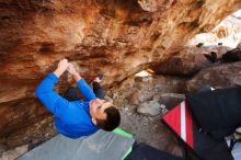 Bouldering in Hueco Tanks on 01/14/2019 with Blue Lizard Climbing and Yoga

Filename: SRM_20190114_1137480.jpg
Aperture: f/5.6
Shutter Speed: 1/200
Body: Canon EOS-1D Mark II
Lens: Canon EF 16-35mm f/2.8 L