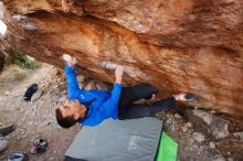 Bouldering in Hueco Tanks on 01/14/2019 with Blue Lizard Climbing and Yoga

Filename: SRM_20190114_1145230.jpg
Aperture: f/4.0
Shutter Speed: 1/250
Body: Canon EOS-1D Mark II
Lens: Canon EF 16-35mm f/2.8 L