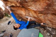 Bouldering in Hueco Tanks on 01/14/2019 with Blue Lizard Climbing and Yoga

Filename: SRM_20190114_1145231.jpg
Aperture: f/4.5
Shutter Speed: 1/250
Body: Canon EOS-1D Mark II
Lens: Canon EF 16-35mm f/2.8 L