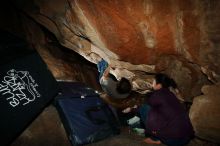 Bouldering in Hueco Tanks on 01/14/2019 with Blue Lizard Climbing and Yoga

Filename: SRM_20190114_1317200.jpg
Aperture: f/8.0
Shutter Speed: 1/250
Body: Canon EOS-1D Mark II
Lens: Canon EF 16-35mm f/2.8 L